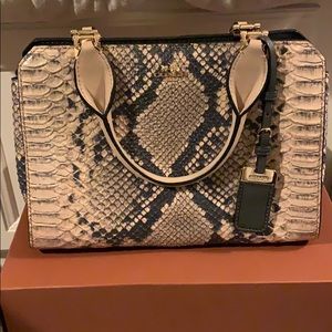 Light Pink Python Embossed Coach Bag